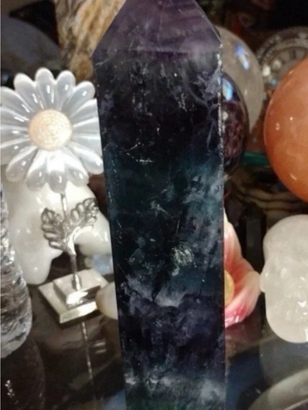 Fluorite Tower Point - Purple, Blue & Teal